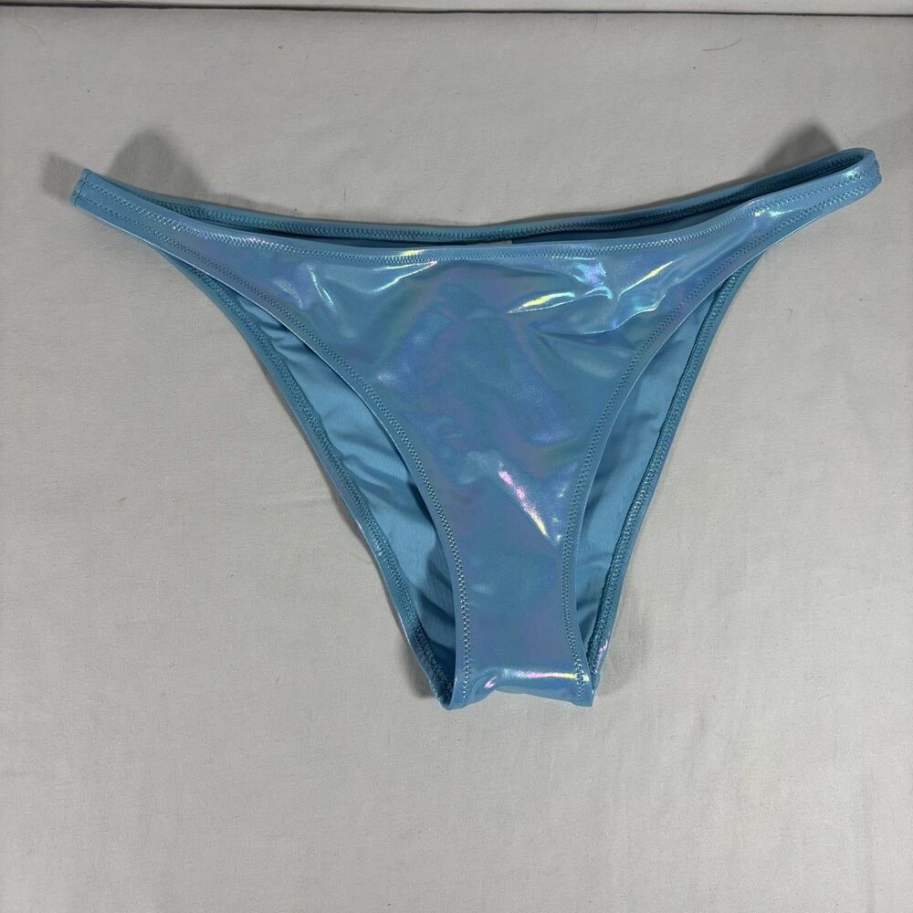 Aerie Cheeky Bikini Bottom Size M Iridescent Blue